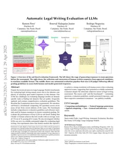 Automatic Legal Writing Evaluation of LLMs