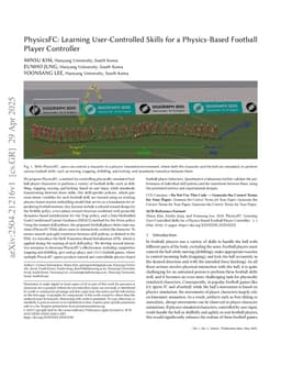 PhysicsFC: Learning User-Controlled Skills for a Physics-Based Football Player Controller