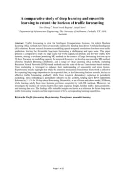 A comparative study of deep learning and ensemble learning to extend the horizon of traffic forecasting