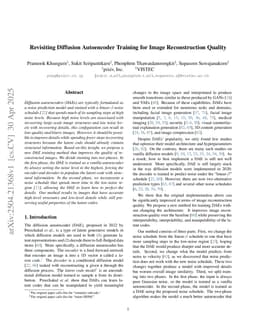 Revisiting Diffusion Autoencoder Training for Image Reconstruction Quality