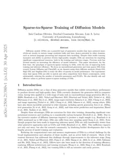 Sparse-to-Sparse Training of Diffusion Models