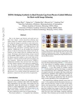 IDDM: Bridging Synthetic-to-Real Domain Gap from Physics-Guided Diffusion for Real-world Image Dehazing