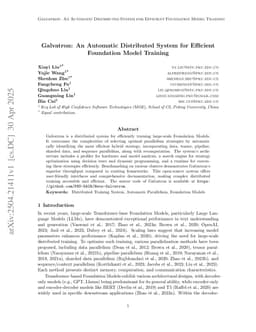 Galvatron: An Automatic Distributed System for Efficient Foundation Model Training