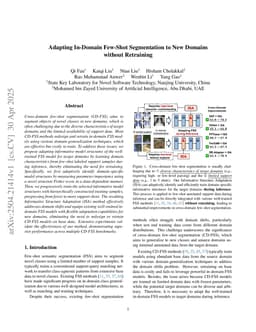 Adapting In-Domain Few-Shot Segmentation to New Domains without Retraining