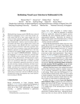 Rethinking Visual Layer Selection in Multimodal LLMs