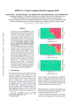 RWKV-X: A Linear Complexity Hybrid Language Model