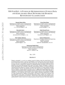 VR-FuseNet: A Fusion of Heterogeneous Fundus Data and Explainable Deep Network for Diabetic Retinopathy Classification