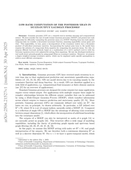 Low-rank computation of the posterior mean in Multi-Output Gaussian Processes