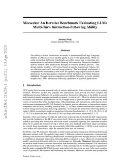Meeseeks: An Iterative Benchmark Evaluating LLMs Multi-Turn Instruction-Following Ability