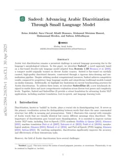 Sadeed: Advancing Arabic Diacritization Through Small Language Model