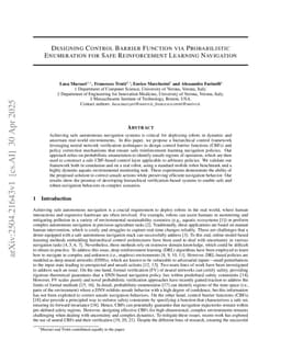 Designing Control Barrier Function via Probabilistic Enumeration for Safe Reinforcement Learning Navigation