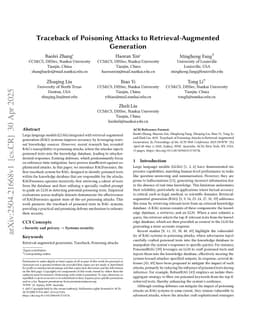Traceback of Poisoning Attacks to Retrieval-Augmented Generation