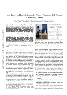 LLM-Empowered Embodied Agent for Memory-Augmented Task Planning in Household Robotics