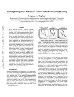 Learning Heterogeneous Performance-Fairness Trade-offs in Federated Learning