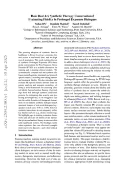 How Real Are Synthetic Therapy Conversations? Evaluating Fidelity in Prolonged Exposure Dialogues
