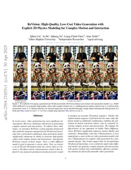 ReVision: High-Quality, Low-Cost Video Generation with Explicit 3D Physics Modeling for Complex Motion and Interaction