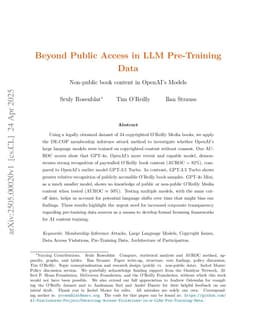 Beyond Public Access in LLM Pre-Training Data