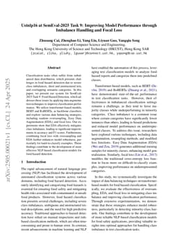 Ustnlp16 at SemEval-2025 Task 9: Improving Model Performance through Imbalance Handling and Focal Loss