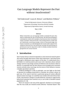 Can Language Models Represent the Past without Anachronism?