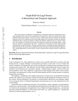 Graph RAG for Legal Norms: A Hierarchical and Temporal Approach
