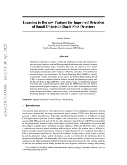 Learning to Borrow Features for Improved Detection of Small Objects in Single-Shot Detectors