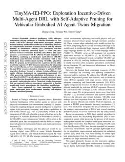 TinyMA-IEI-PPO: Exploration Incentive-Driven Multi-Agent DRL with Self-Adaptive Pruning for Vehicular Embodied AI Agent Twins Migration