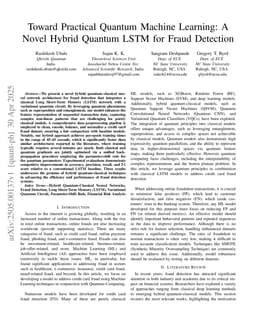 Toward Practical Quantum Machine Learning: A Novel Hybrid Quantum LSTM for Fraud Detection