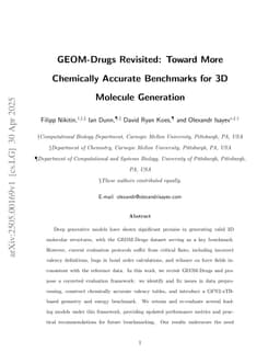 GEOM-Drugs Revisited: Toward More Chemically Accurate Benchmarks for 3D Molecule Generation