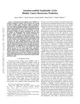 Attention-enabled Explainable AI for Bladder Cancer Recurrence Prediction
