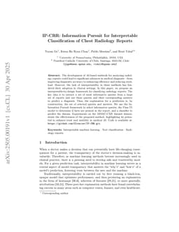 IP-CRR: Information Pursuit for Interpretable Classification of Chest Radiology Reports