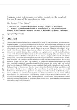 Mapping minds not averages: a scalable subject-specific manifold learning framework for neuroimaging data