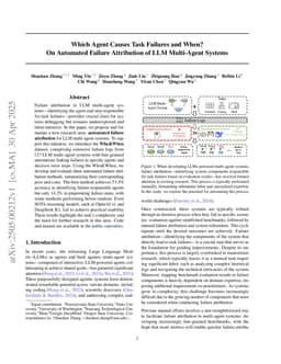 Which Agent Causes Task Failures and When? On Automated Failure Attribution of LLM Multi-Agent Systems