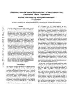 Predicting Estimated Times of Restoration for Electrical Outages Using Longitudinal Tabular Transformers