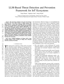 LLM-Based Threat Detection and Prevention Framework for IoT Ecosystems