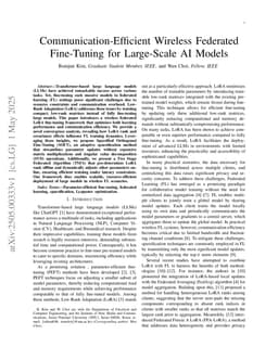 Communication-Efficient Wireless Federated Fine-Tuning for Large-Scale AI Models