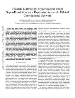 Towards Lightweight Hyperspectral Image Super-Resolution with Depthwise Separable Dilated Convolutional Network
