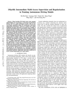 iMacSR: Intermediate Multi-Access Supervision and Regularization in Training Autonomous Driving Models