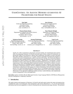 UserCentrix: An Agentic Memory-augmented AI Framework for Smart Spaces