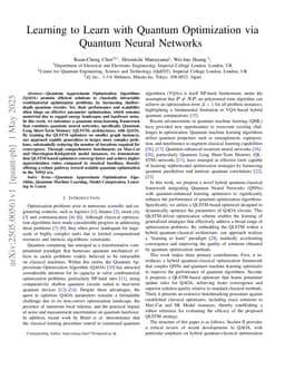 Learning to Learn with Quantum Optimization via Quantum Neural Networks