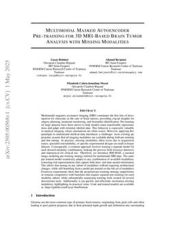 Multimodal Masked Autoencoder Pre-training for 3D MRI-Based Brain Tumor Analysis with Missing Modalities