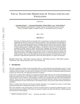 Visual Trajectory Prediction of Vessels for Inland Navigation
