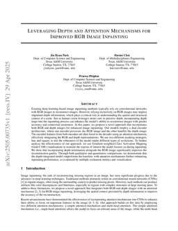 Leveraging Depth and Attention Mechanisms for Improved RGB Image Inpainting