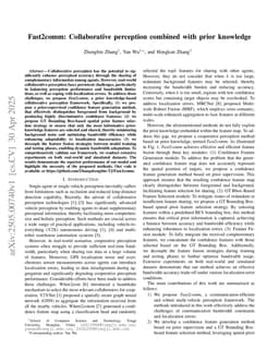 Fast2comm:Collaborative perception combined with prior knowledge