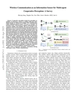 Wireless Communication as an Information Sensor for Multi-agent Cooperative Perception: A Survey