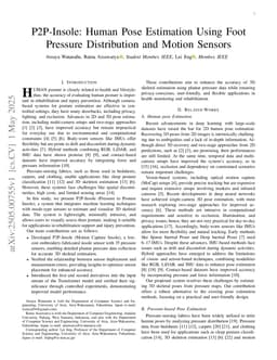 P2P-Insole: Human Pose Estimation Using Foot Pressure Distribution and Motion Sensors