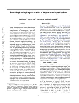 Improving Routing in Sparse Mixture of Experts with Graph of Tokens