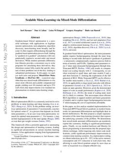 Scalable Meta-Learning via Mixed-Mode Differentiation