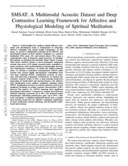 SMSAT: A Multimodal Acoustic Dataset and Deep Contrastive Learning Framework for Affective and Physiological Modeling of Spiritual Meditation