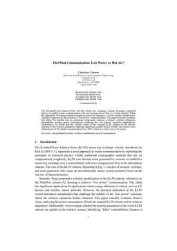 TherMod Communication: Low Power or Hot Air?