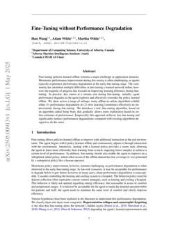 Fine-Tuning without Performance Degradation